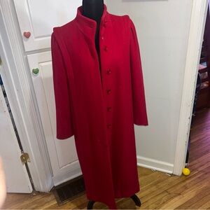 Elegant Red Long Coat